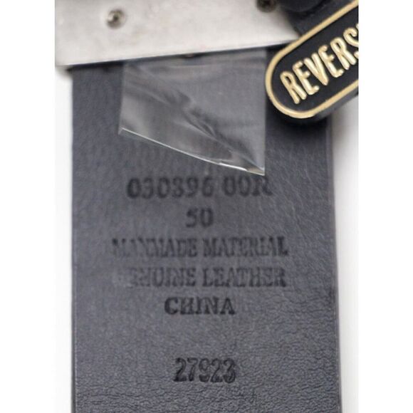 NWT GNW BLACK BROWN REAL LEATHER 1 3/8"Wd REVERSIBLE CASUAL DRESS BELT 50 (R64 - Picture 11 of 16